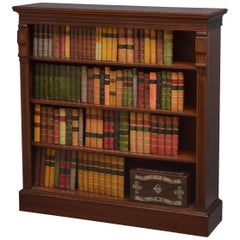 Victorian Solid Walnut Open Bookcase