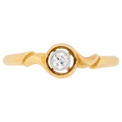 Victorian Solitaire Diamond Engagement Ring, circa 1900s