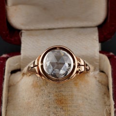 Victorian Solitaire Rose Cut Diamond Ring