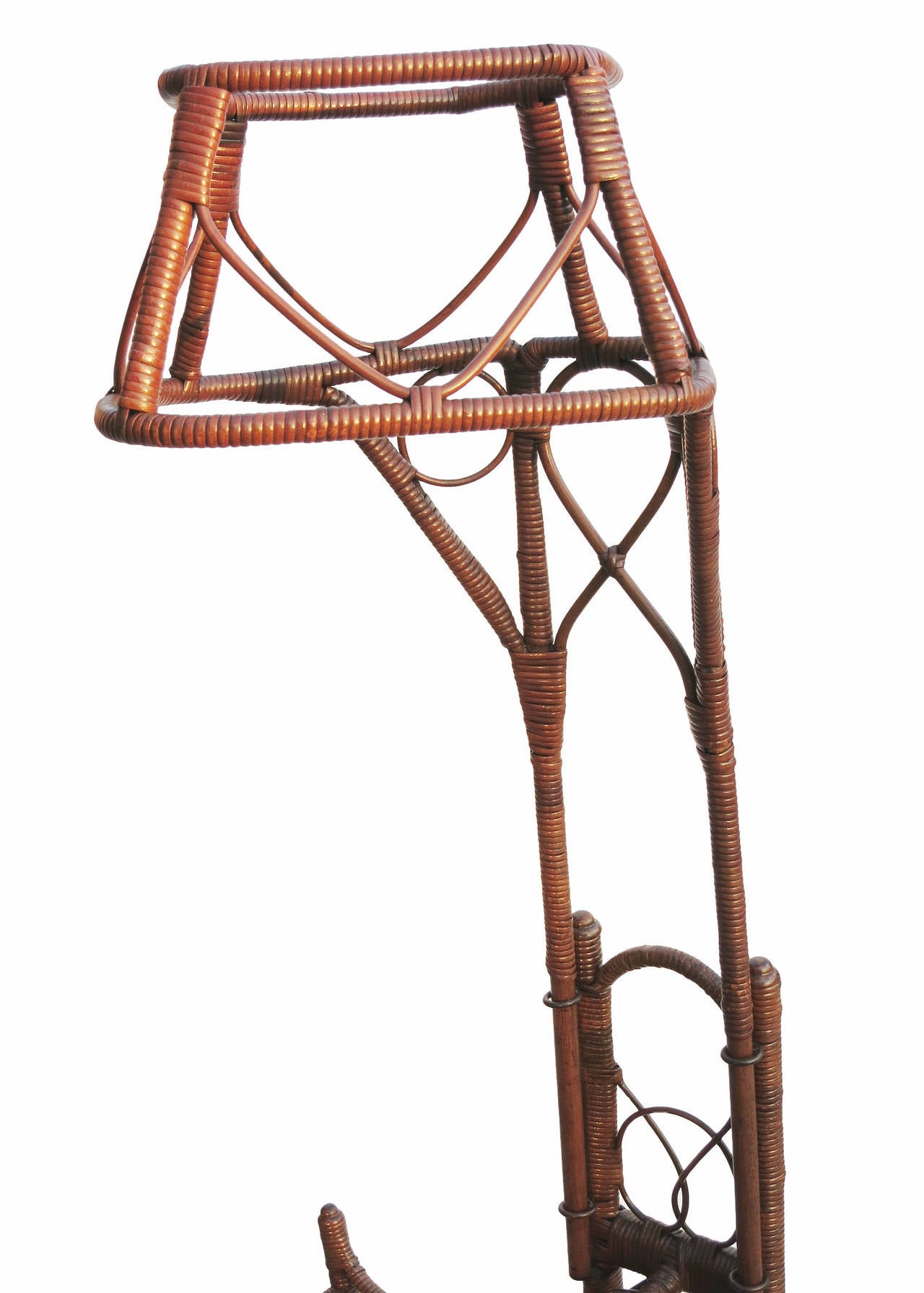 American Victorian Southern Gothic Wicker Swinging Cradle