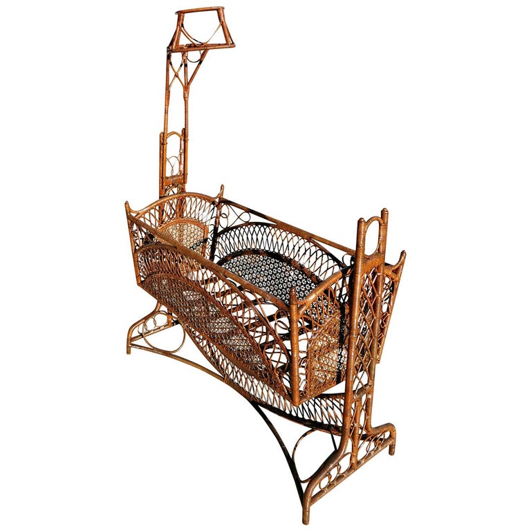 Victorian Southern Gothic Wicker Swinging Cradle at 1stDibs gothic