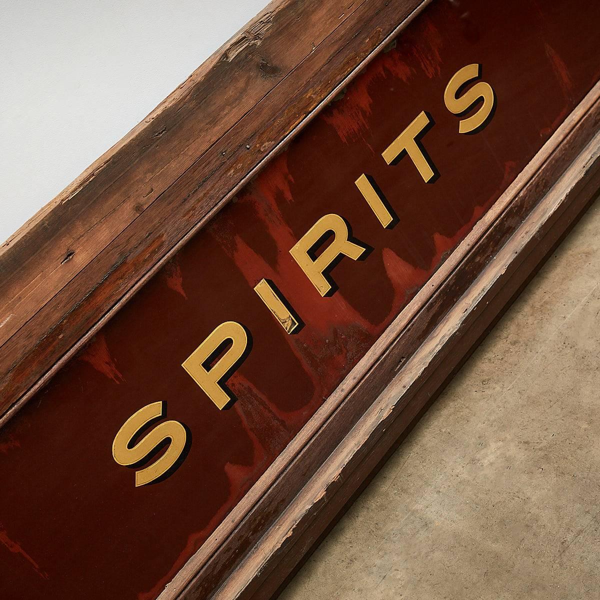 A large glazed sign with gilded lettering, circa 1890.