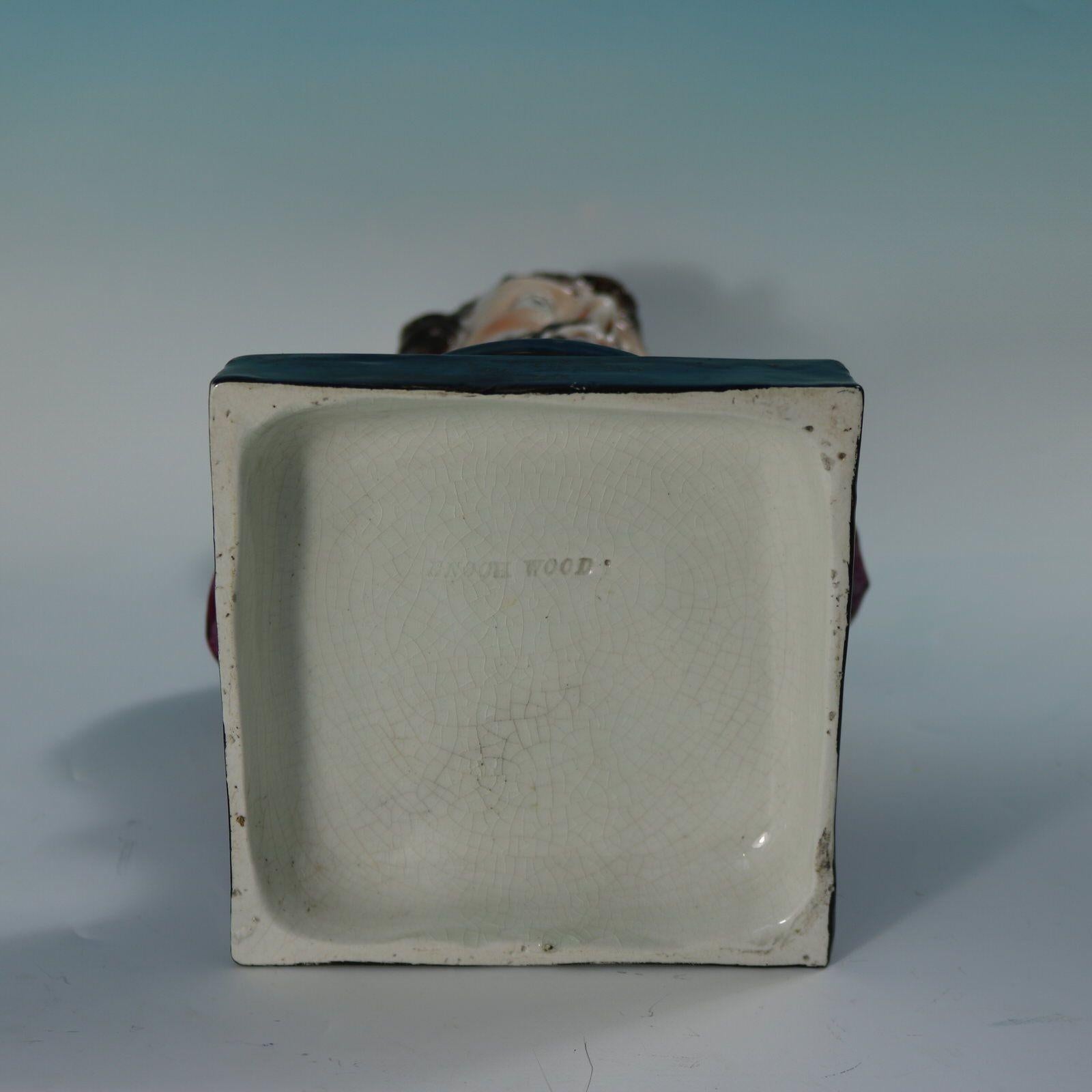 Victorian Staffordshire Pottery Bust of Plato in vendita 5