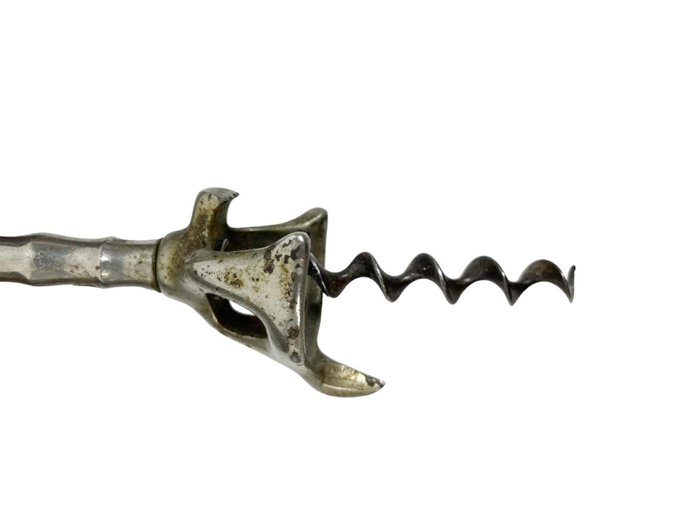 American Victorian Stag Horn Corkscrew with a Large Curved Antler Handle For Sale