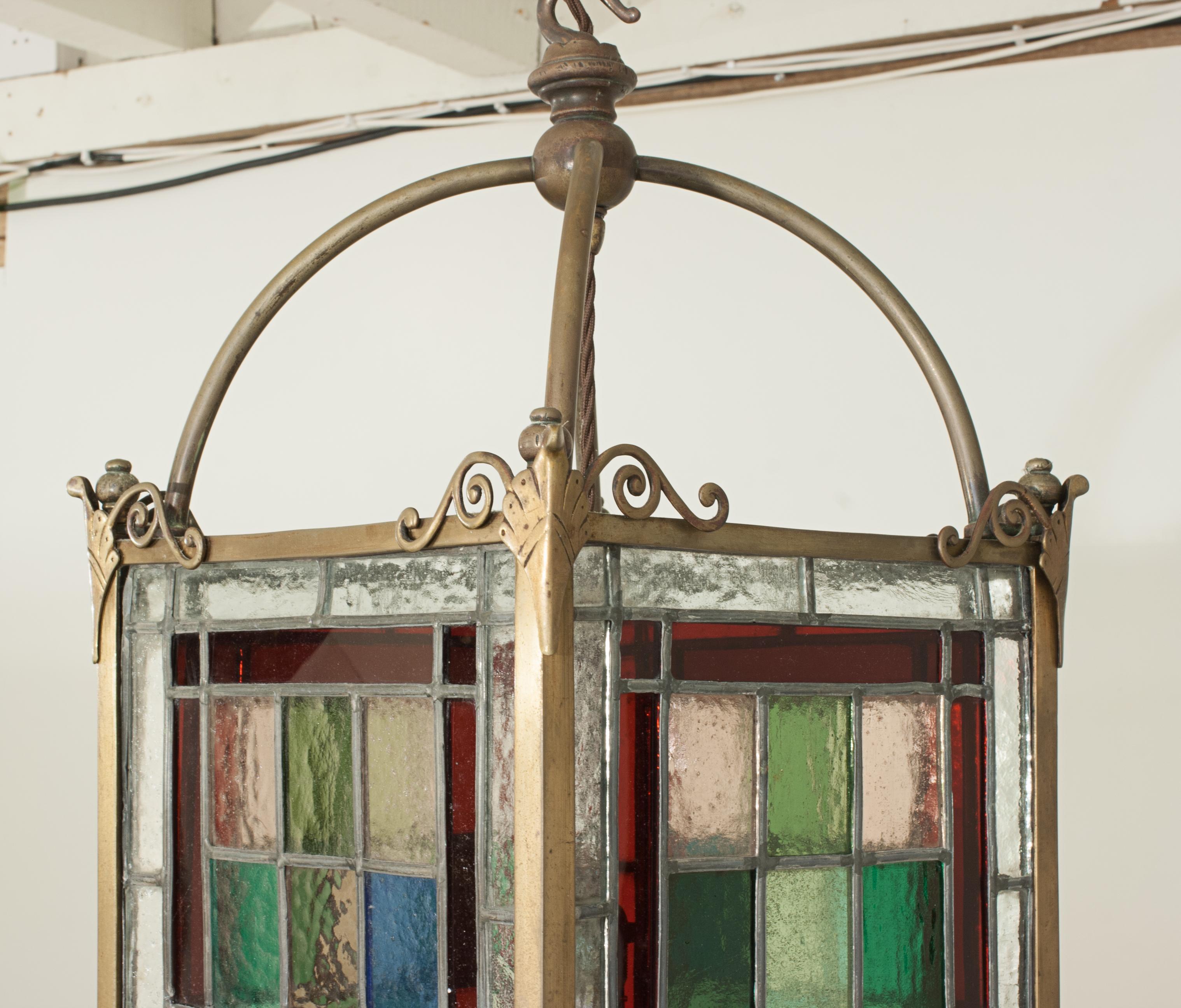 Victorian Stain Glass Ceiling Pendant Lantern 4