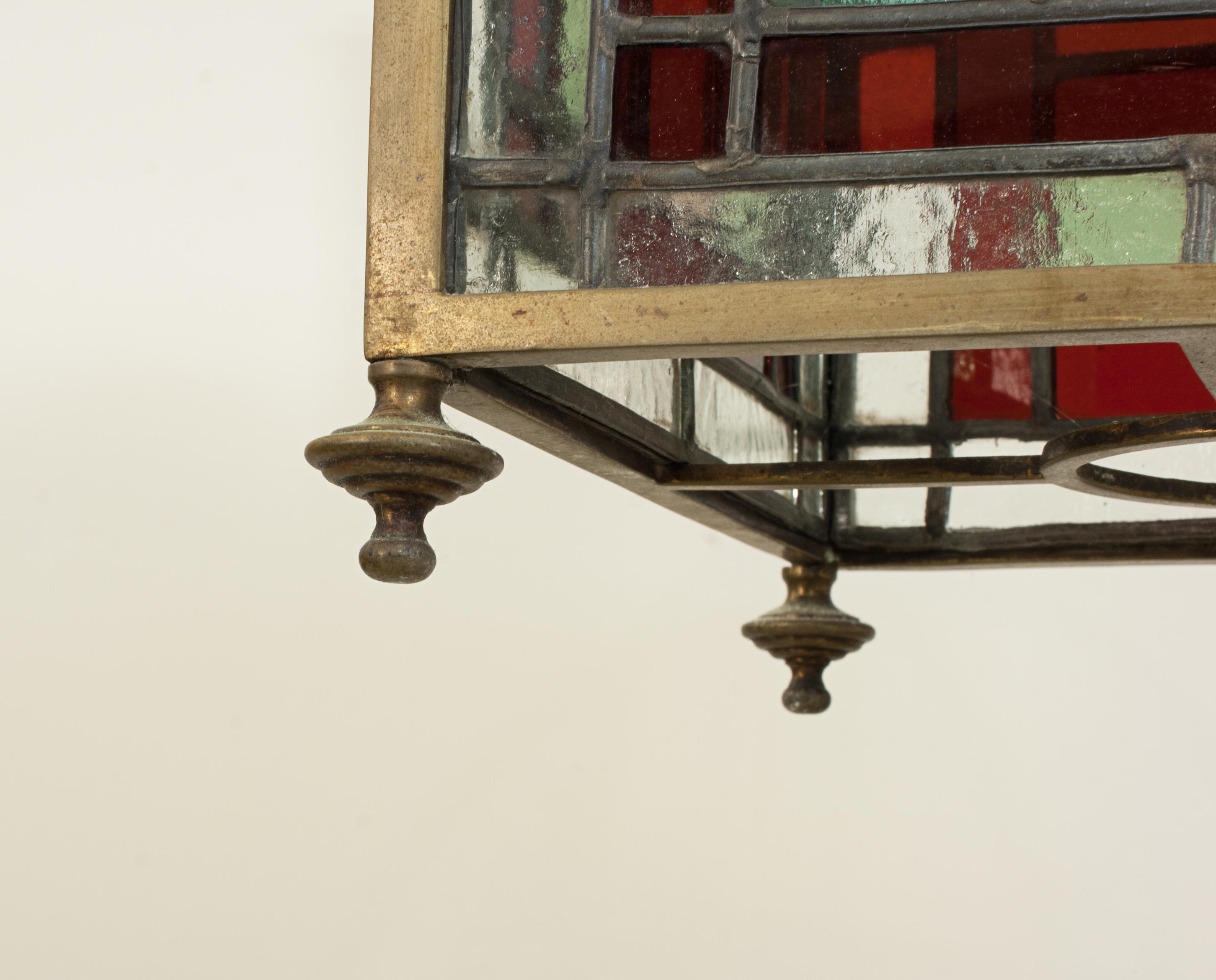 Victorian Stain Glass Ceiling Pendant Lantern 5
