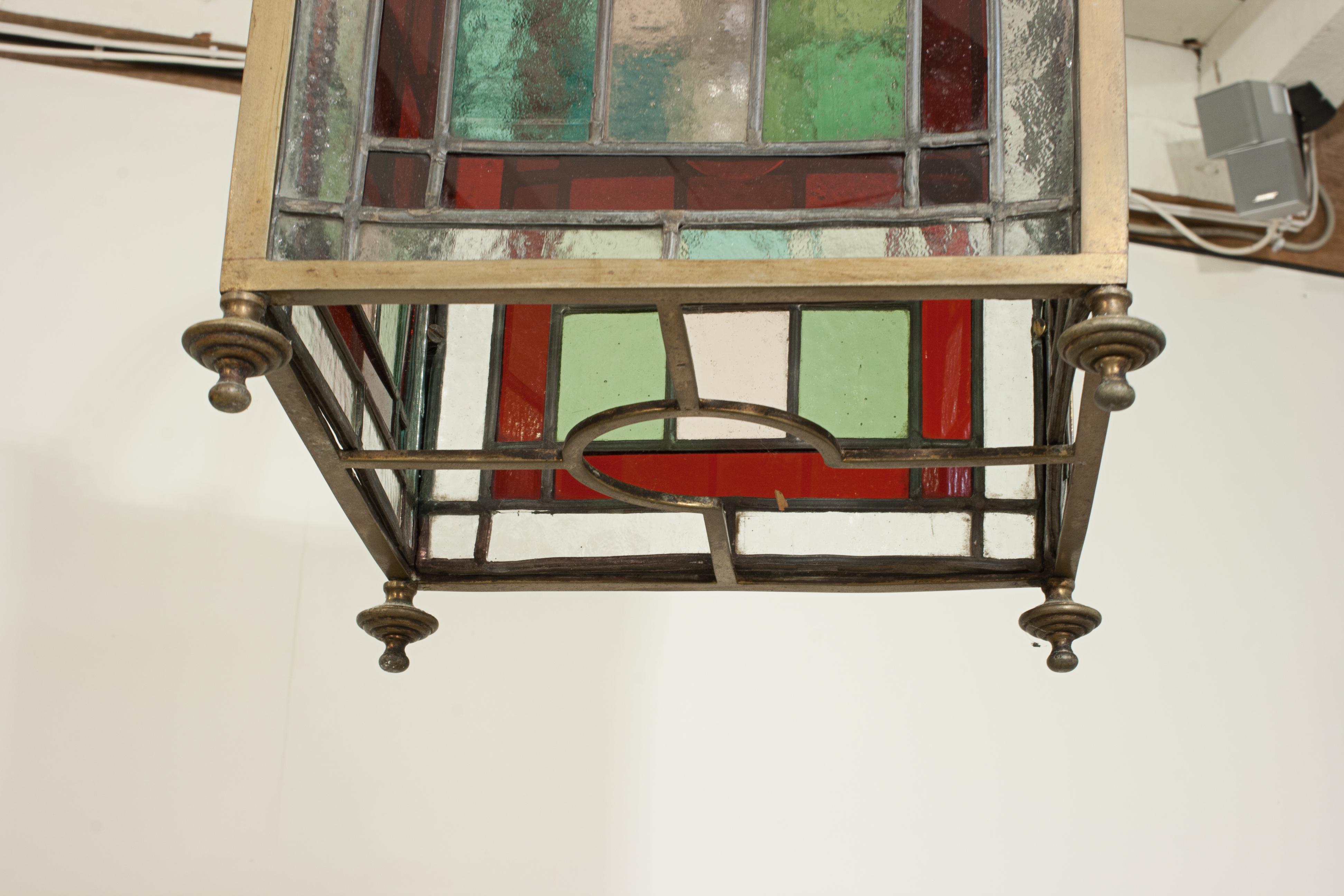 Victorian Stain Glass Ceiling Pendant Lantern 6
