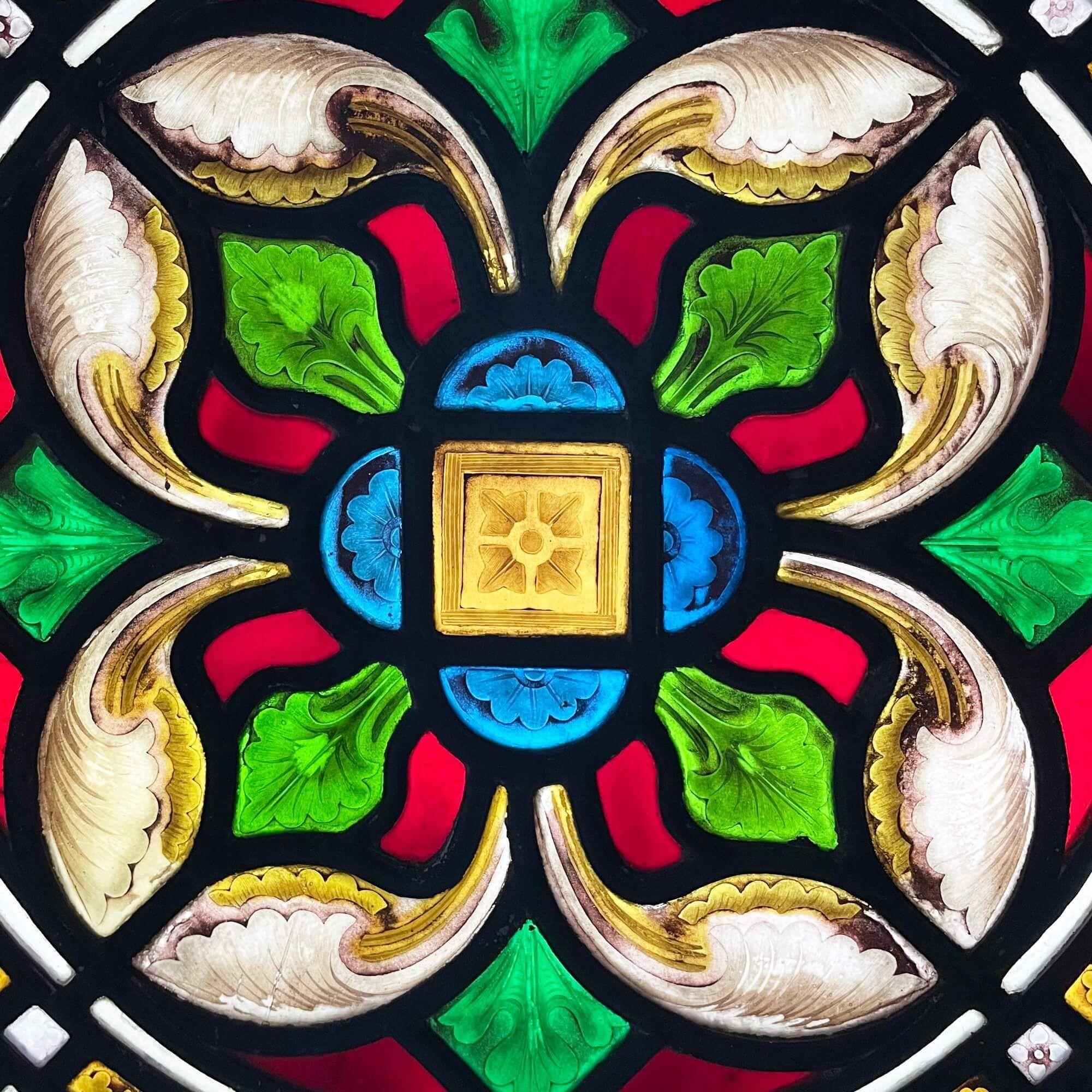 Viktorianische Glasmalerei Arched Church's Panel im Zustand „Relativ gut“ im Angebot in Wormelow, Herefordshire