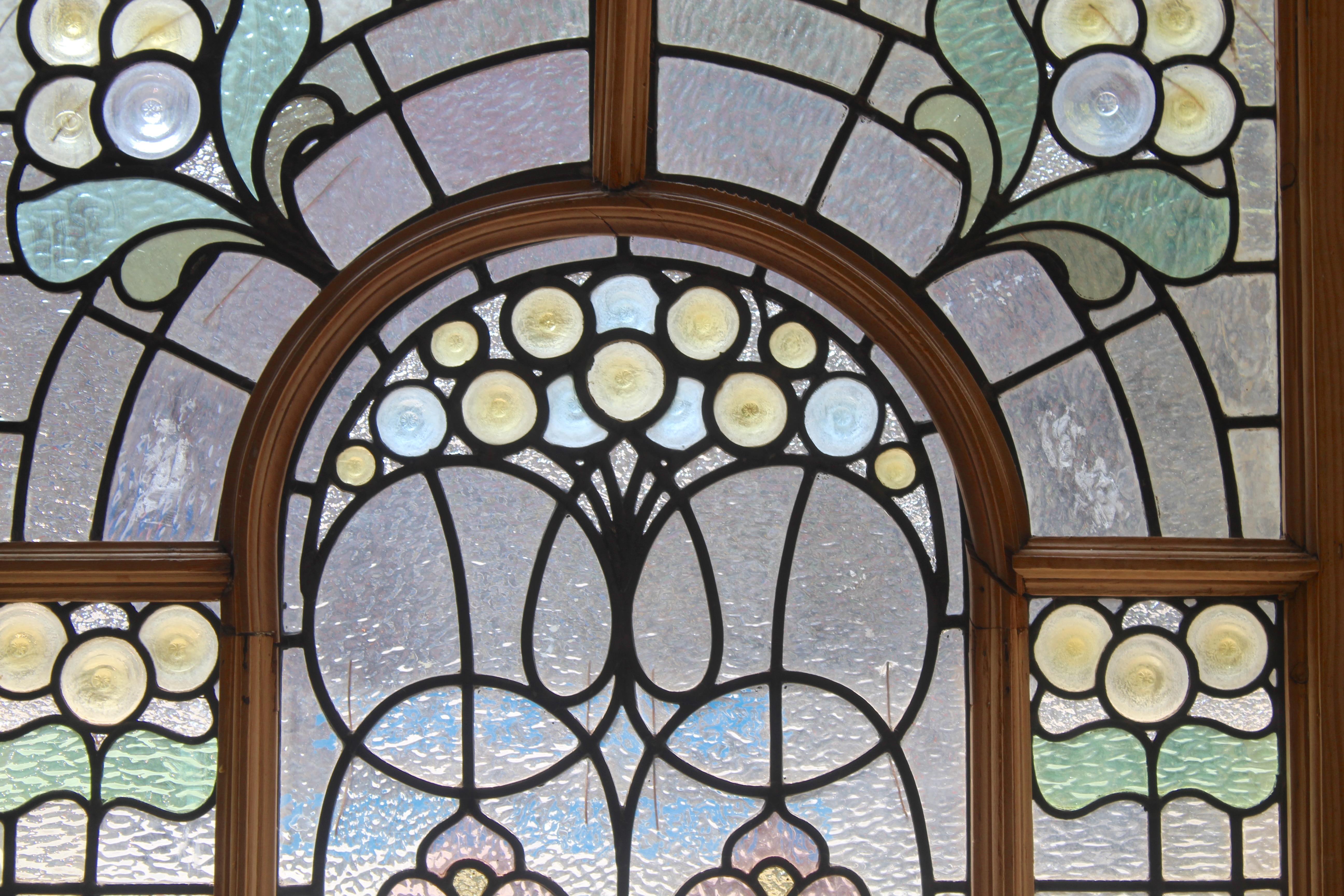 Puerta Victoriana de Stained glass 34