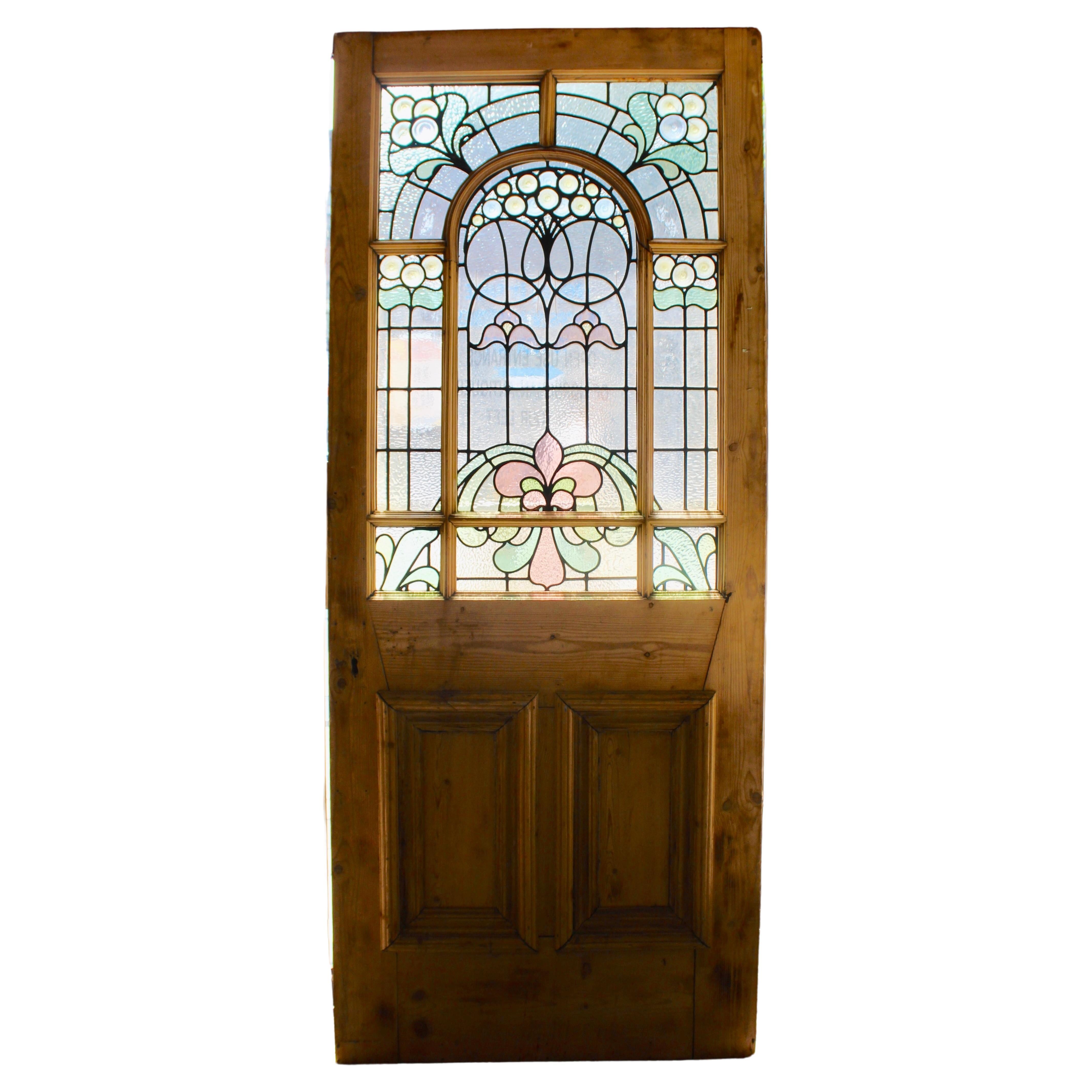 Puerta Victoriana de Stained glass 34" x 82