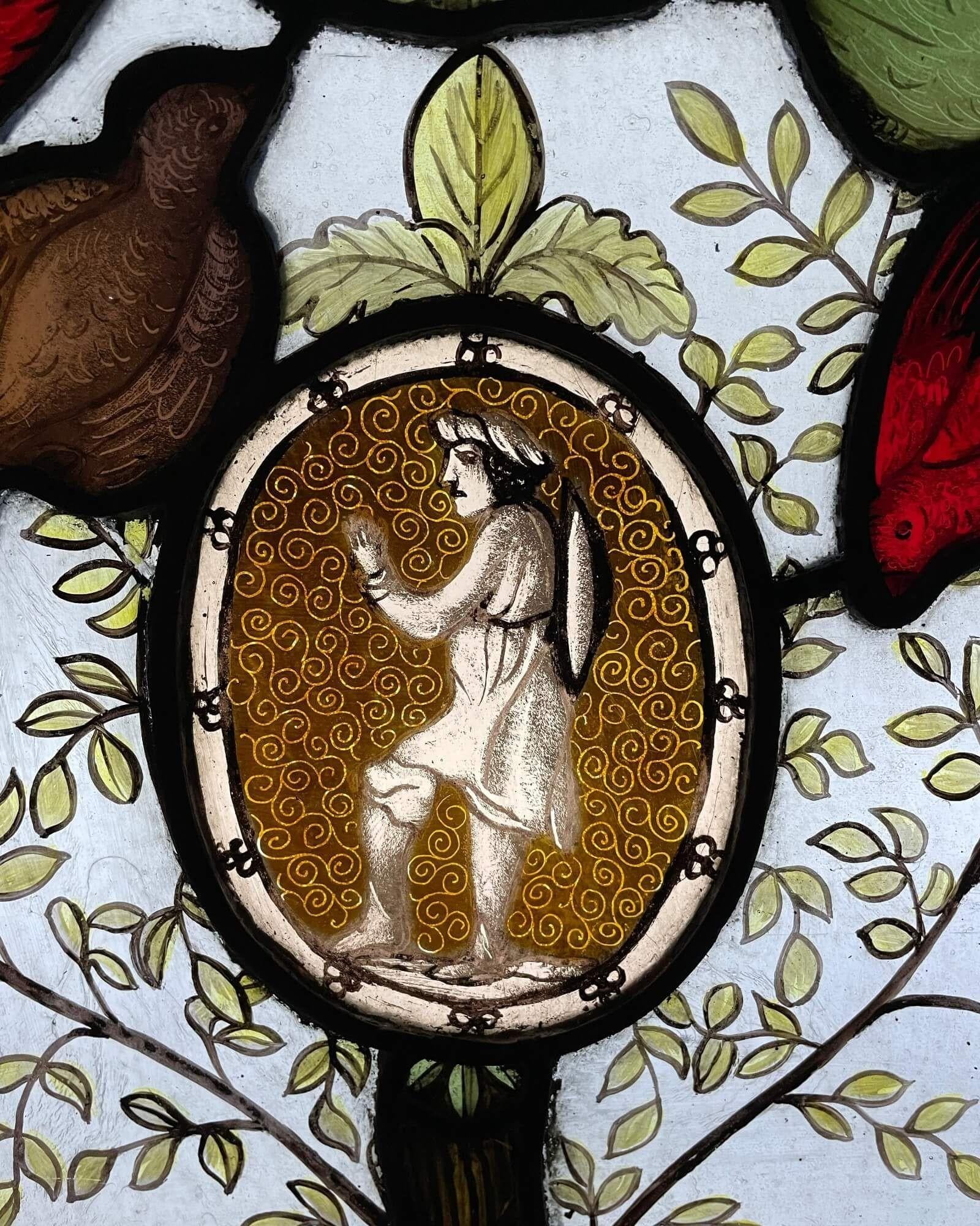 Victorian Stained Glass Window In Fair Condition For Sale In Wormelow, Herefordshire