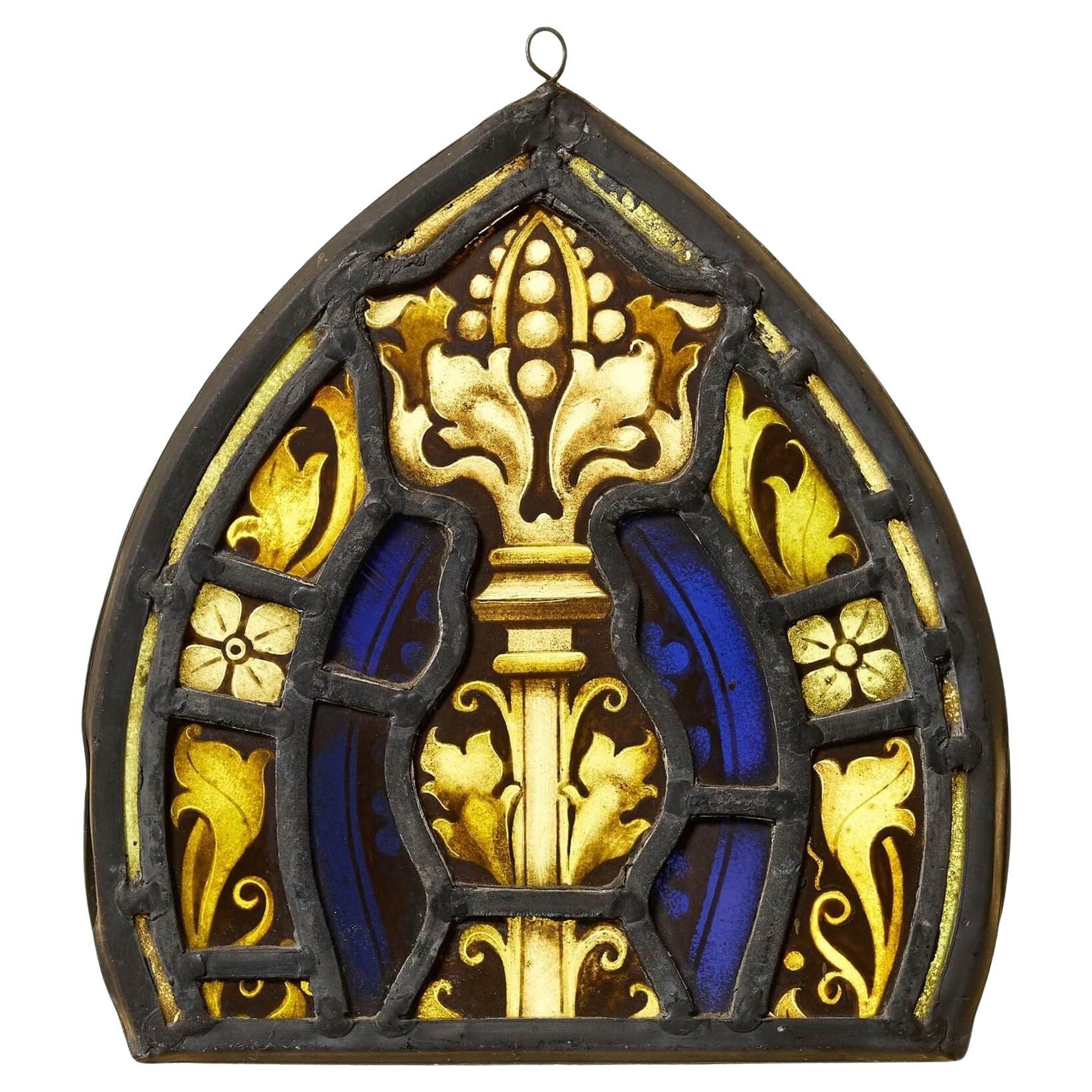 Viktorianisches Glasmalerei-Fensterbehang