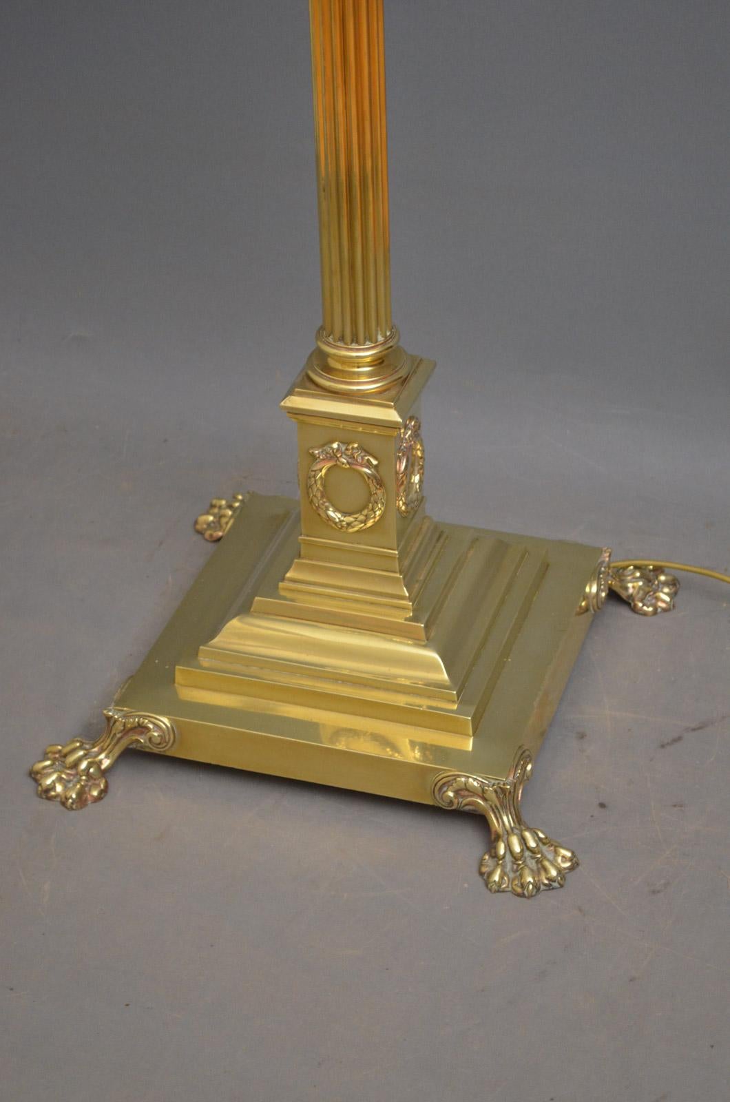 Brass Victorian Standard Lamp