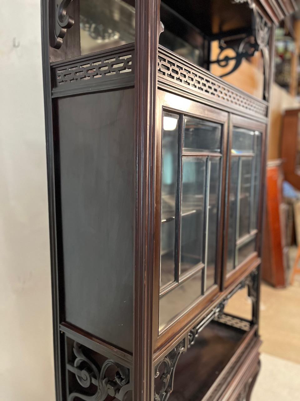 Victorian Standing Vitrine / Display Cabinet For Sale 9