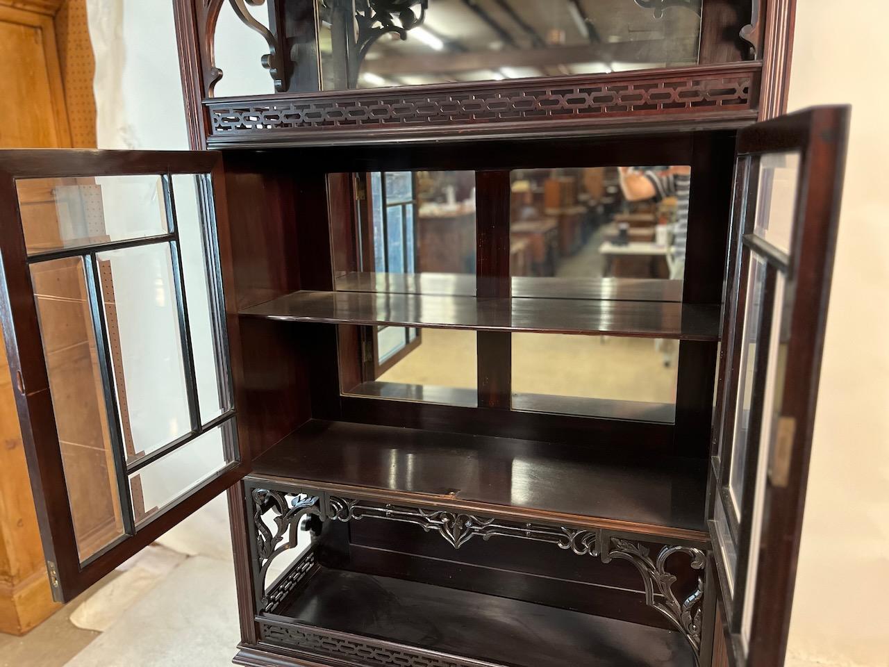 Victorian Standing Vitrine / Display Cabinet For Sale 1