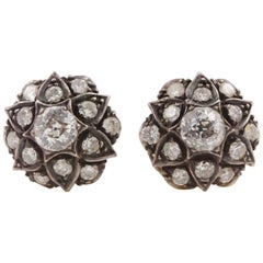 Diamond, Pearl and Antique Stud Earrings - 5,846 For Sale at 1stdibs