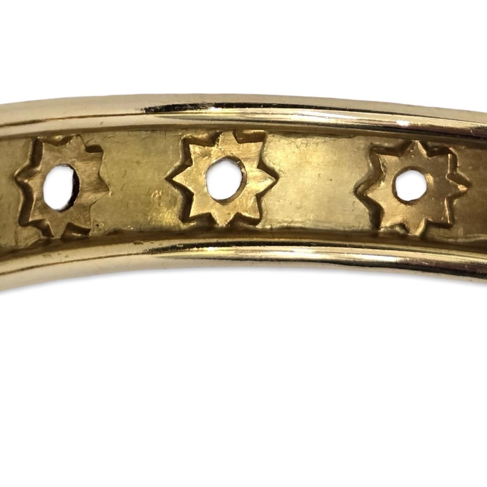 Bracciale vittoriano con diamanti Old-Mine a forma di stella in oro 18 carati, circa 1885 in vendita 1
