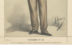 Victorian Statesman with Medal – Vanity Fair Political Portrait, 1870