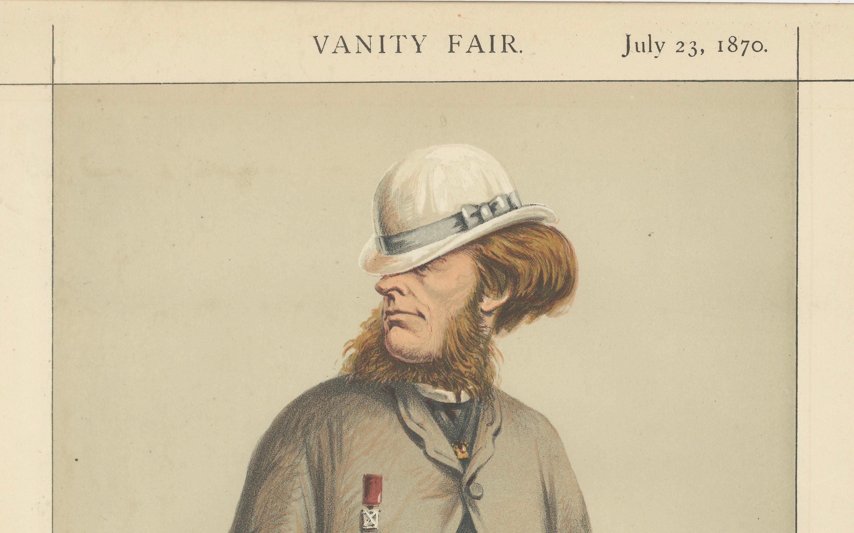 Victorian Statesman with Medal – Vanity Fair Political Portrait, 1870