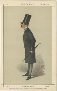 Victorian Statesman with Top Hat – Vanity Fair Statesmen Series, 1870