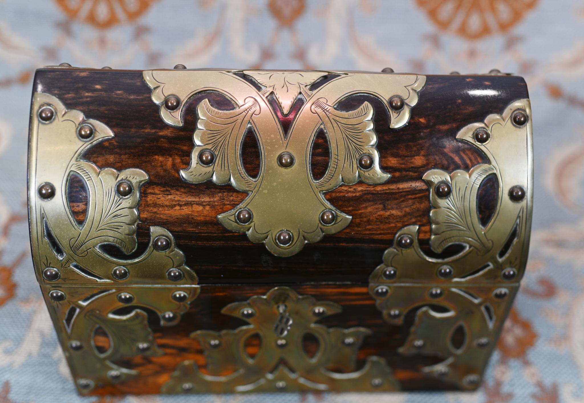 Viktorianischer Briefkasten Cormandel Messing Briefkasten 1890 im Angebot 2