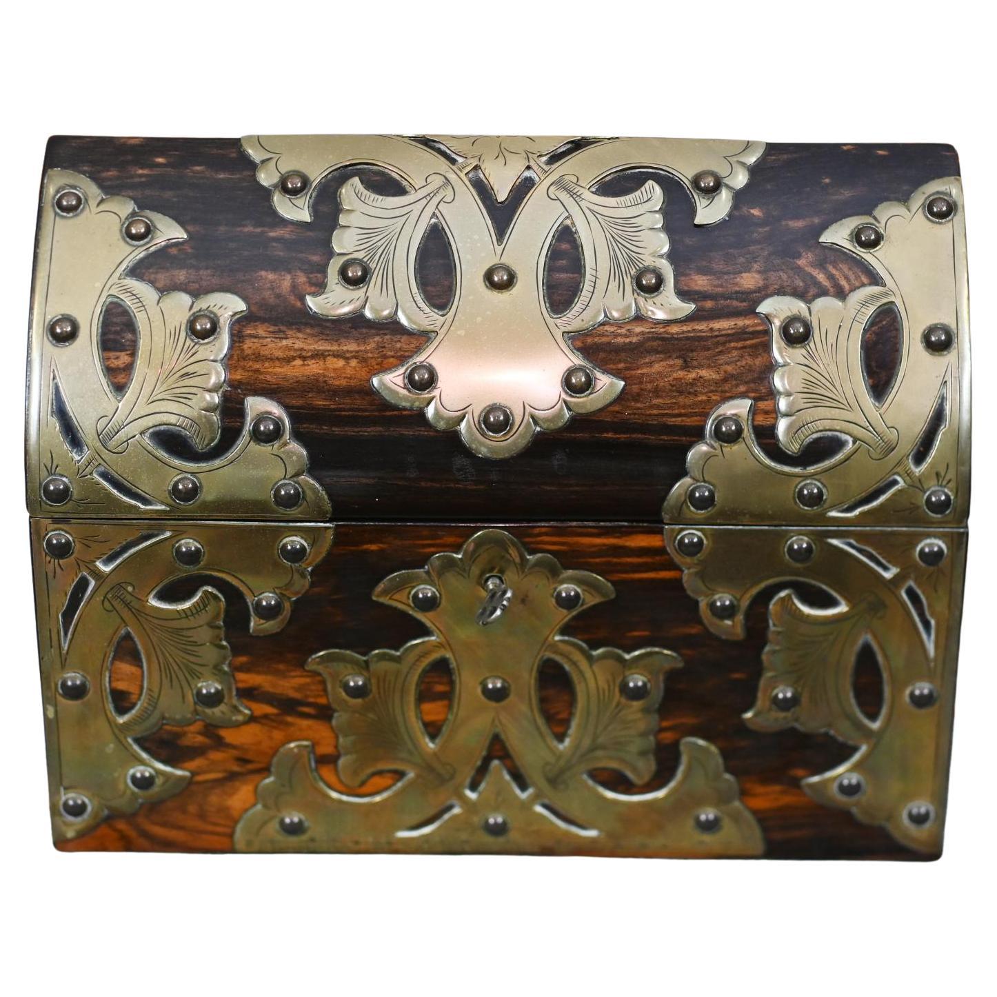 Viktorianischer Briefkasten Cormandel Messing Briefkasten 1890