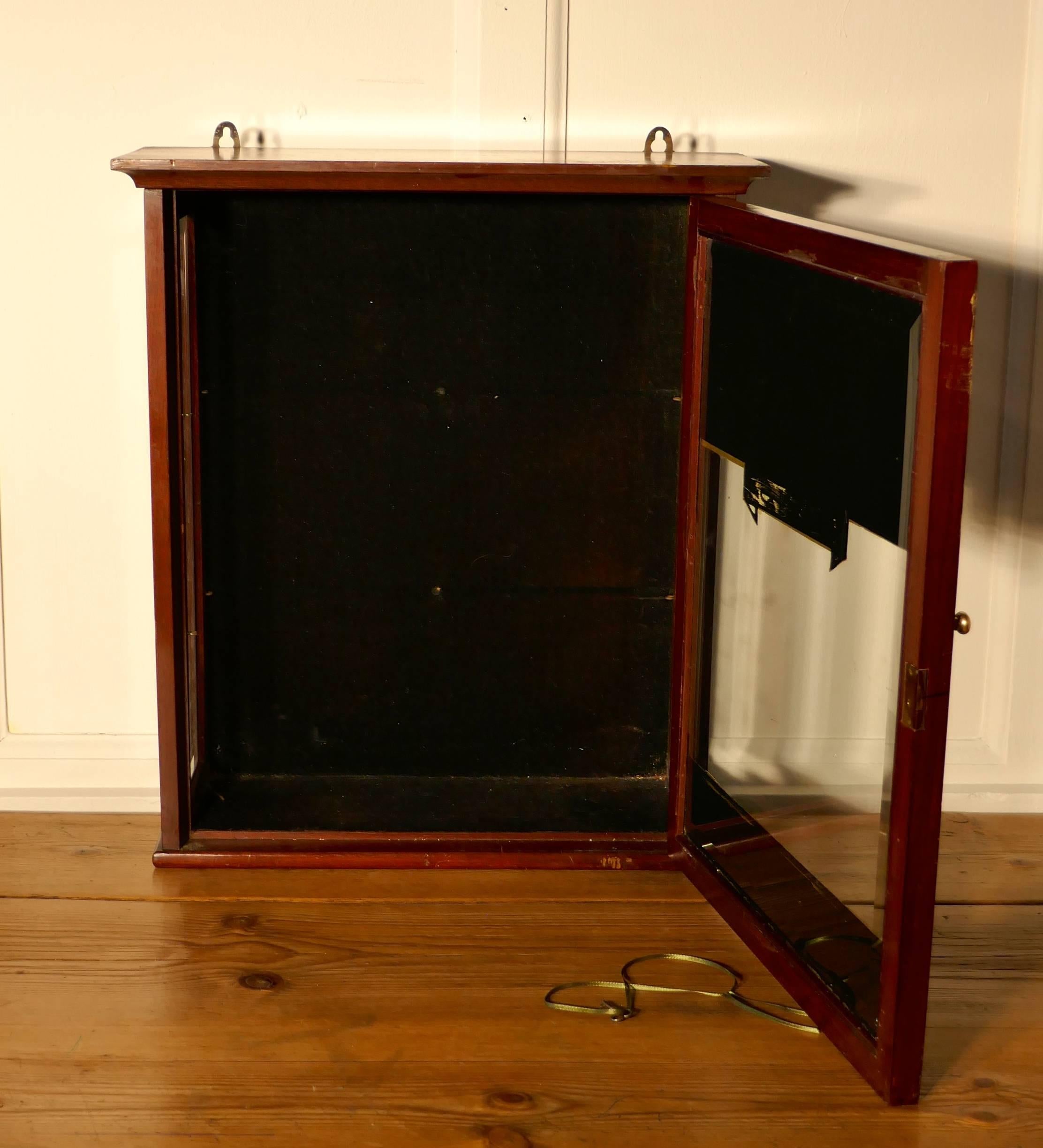 English Victorian Stationers Cupboard, Macniven & Cameron Pens Display Cabinet