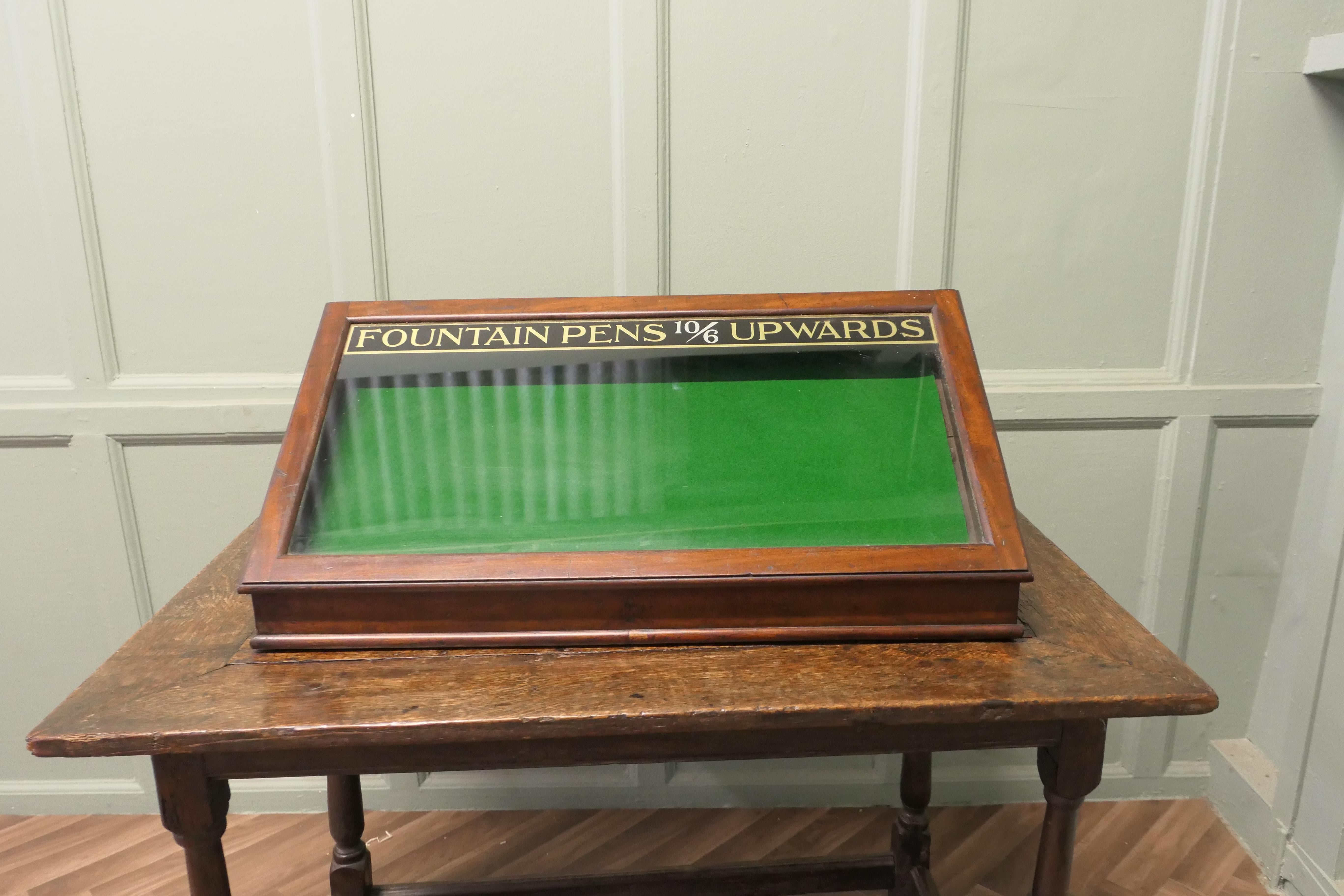 Late Victorian Victorian Stationer’s Retail Pen Display Cabinet For Sale