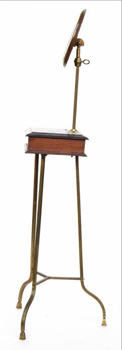 Victorian Steam Punk Mahogany Hall stand or Shaving Stand with Adjustable Mirror