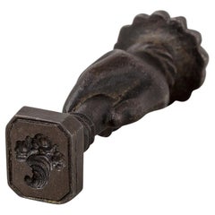 Victorian Steel Cornucopia Desk Stamp