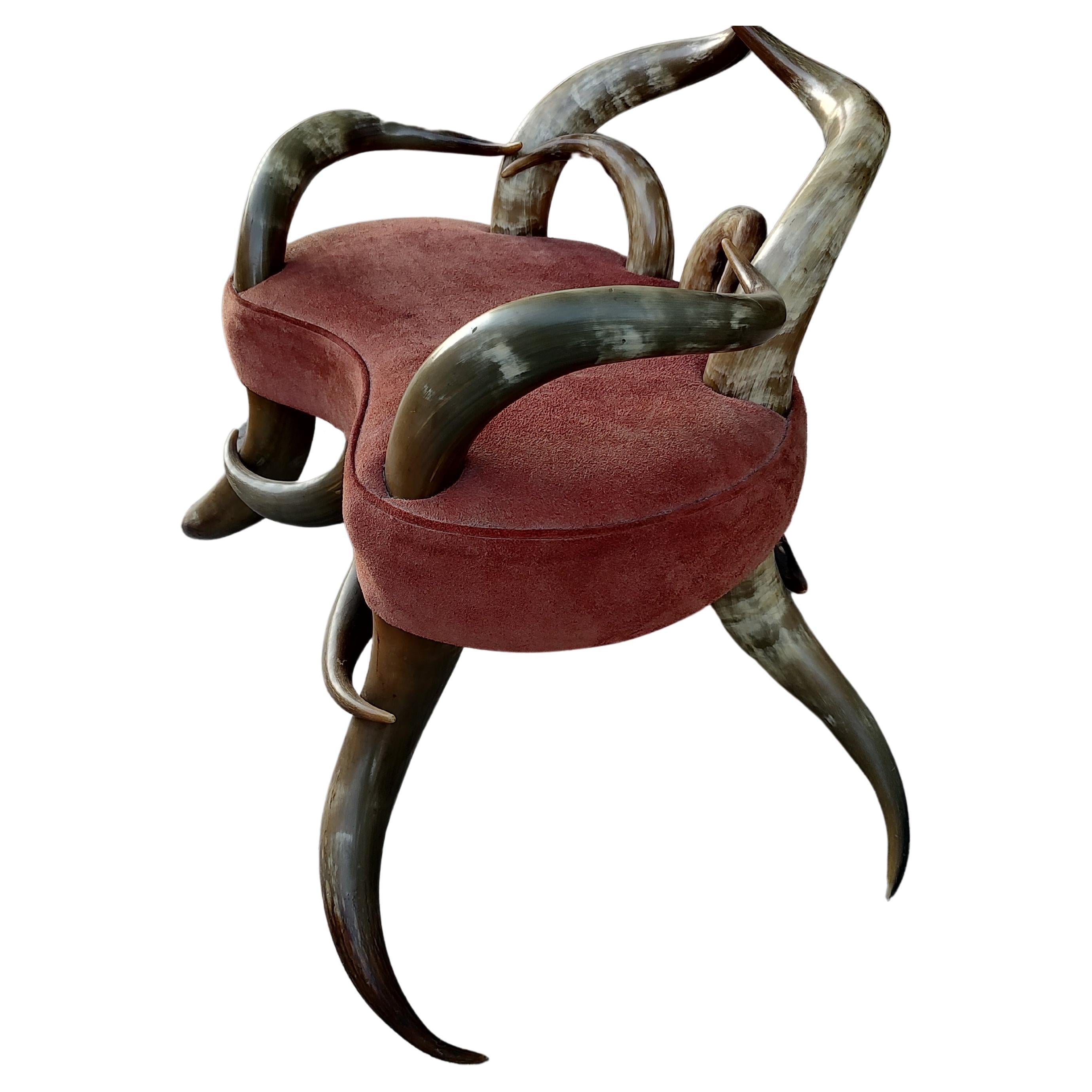 Mouvement esthétique Fauteuil de coiffeuse d'appoint victorien Steer Horn C1890 en vente
