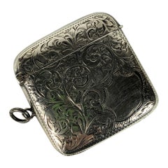 Victorian Sterling Etched Match Safe