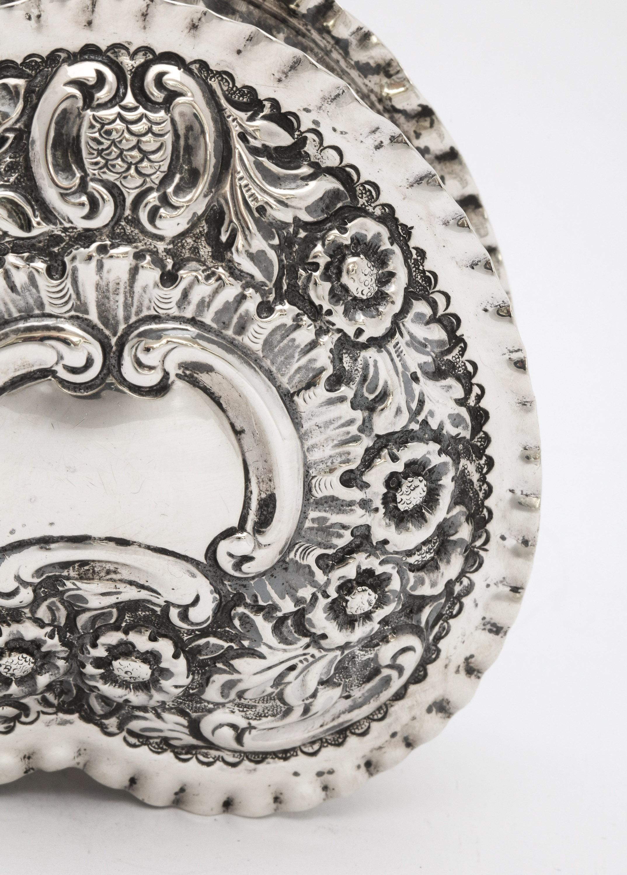 Victorian Sterling Heart-Form Trinkets Box with Hinged Lid 7
