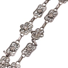 Victorian Sterling Silver 30" Chain