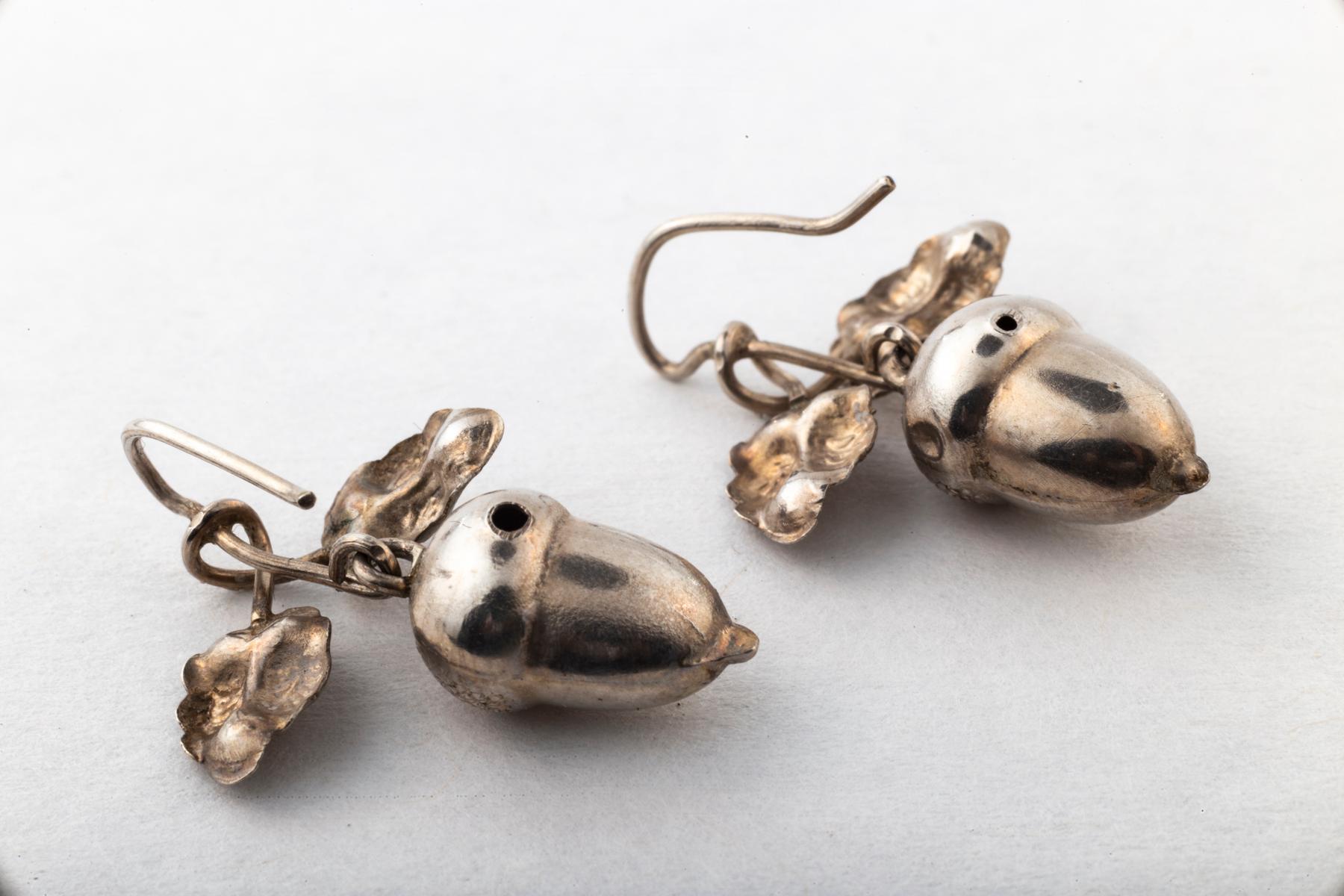 real acorn earrings