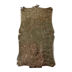 Aide-Memoire vittoriano in argento Sterling Monogrammi con JW di Yapp & Woodward