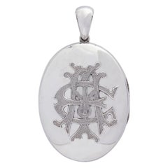 Victorian Sterling Silver 'Amity Eternity Infinity' Locket