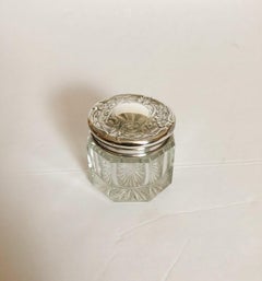 Victorian Sterling Silver and Cut Glass Box