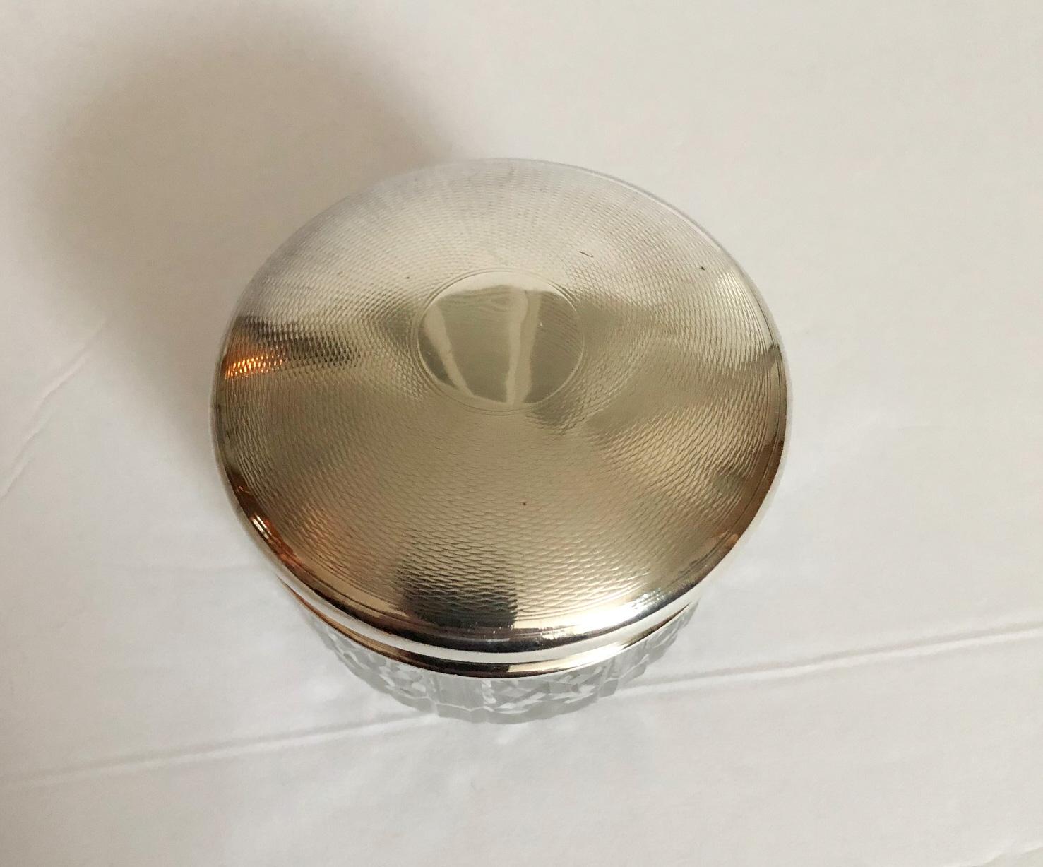 High Victorian Victorian Sterling Silver and Cut Glass Box For Sale