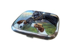 Portasigarette vittoriano in argento e smalto