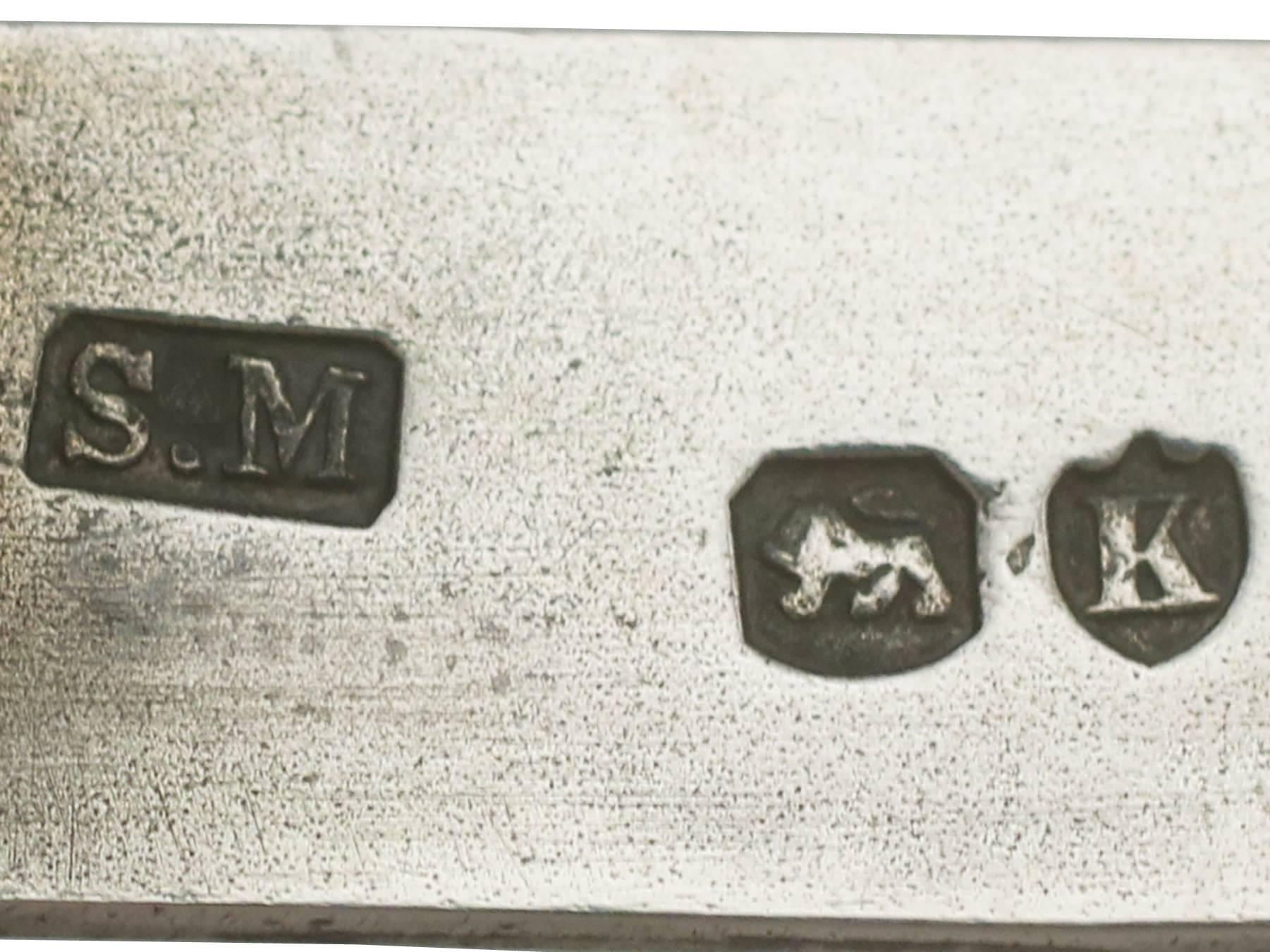 Victorian Sterling Silver and Enamel 'Ticket' Vesta Box, 1885 3