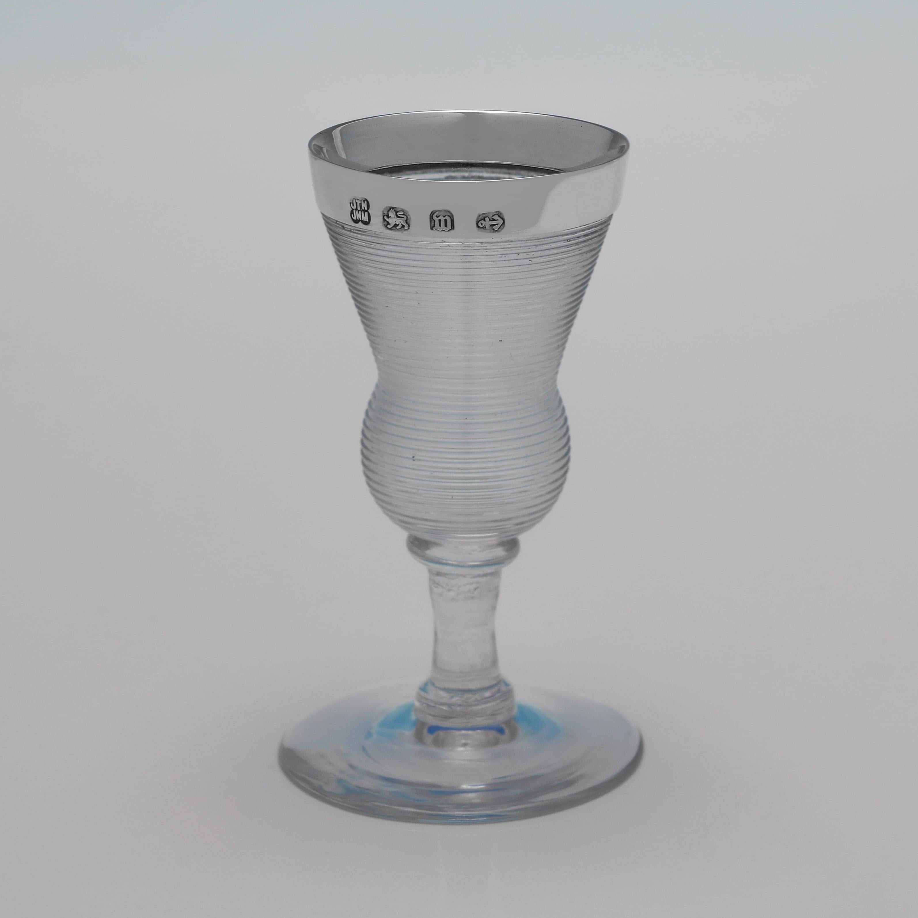 Argent sterling Carafe à décanter victorienne en argent et verre par Heath & Middleton 1896 en vente