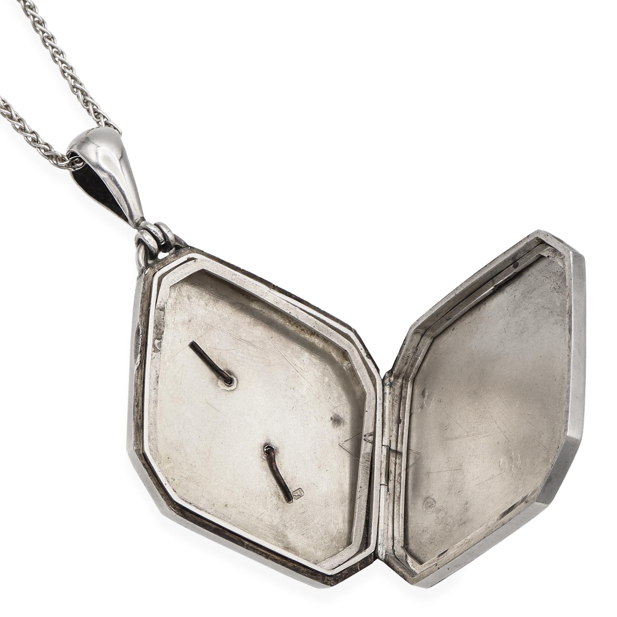 Collana vittoriana in argento e oro con gufo e catena Gerochristo in vendita 1