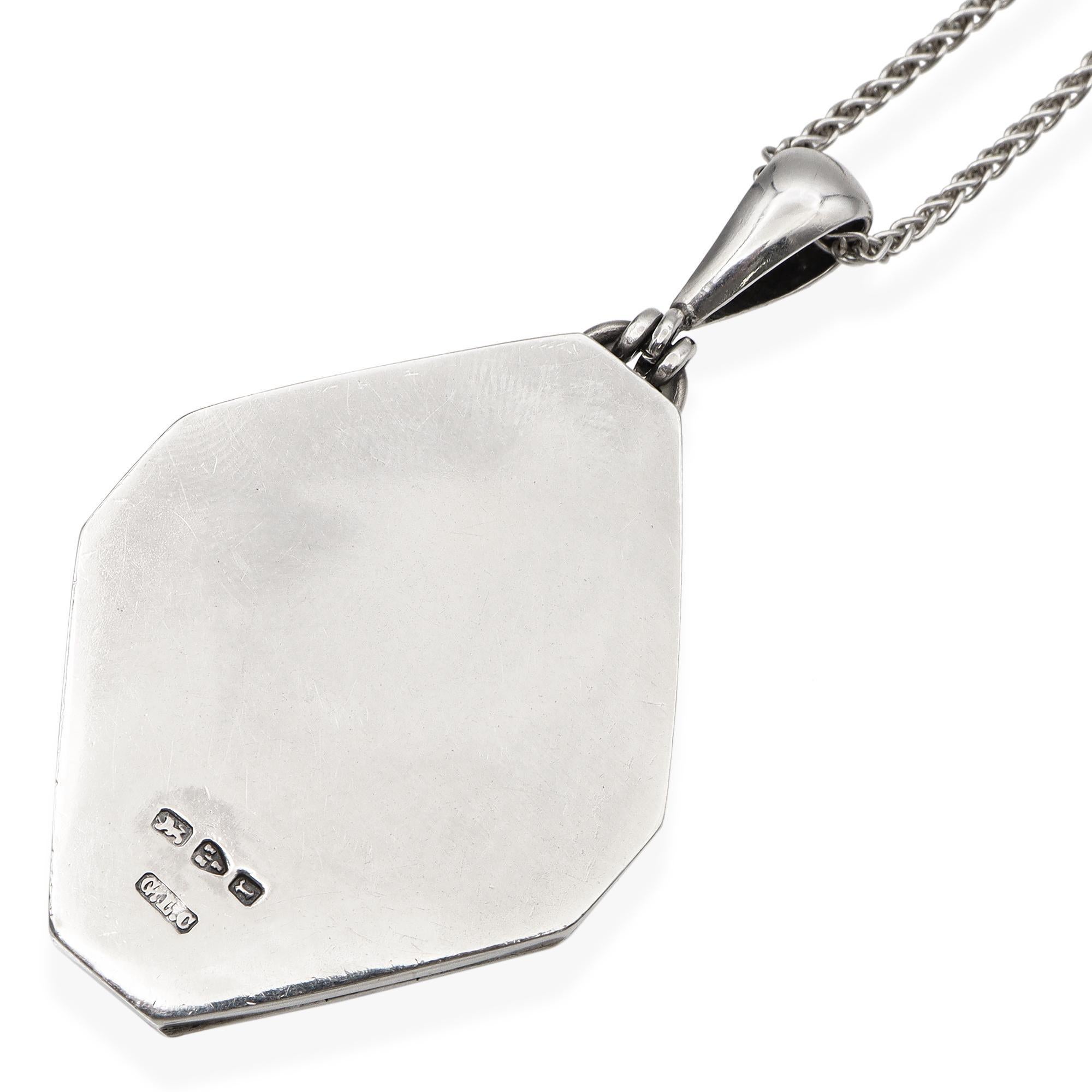 Collana vittoriana in argento e oro con gufo e catena Gerochristo in vendita 2