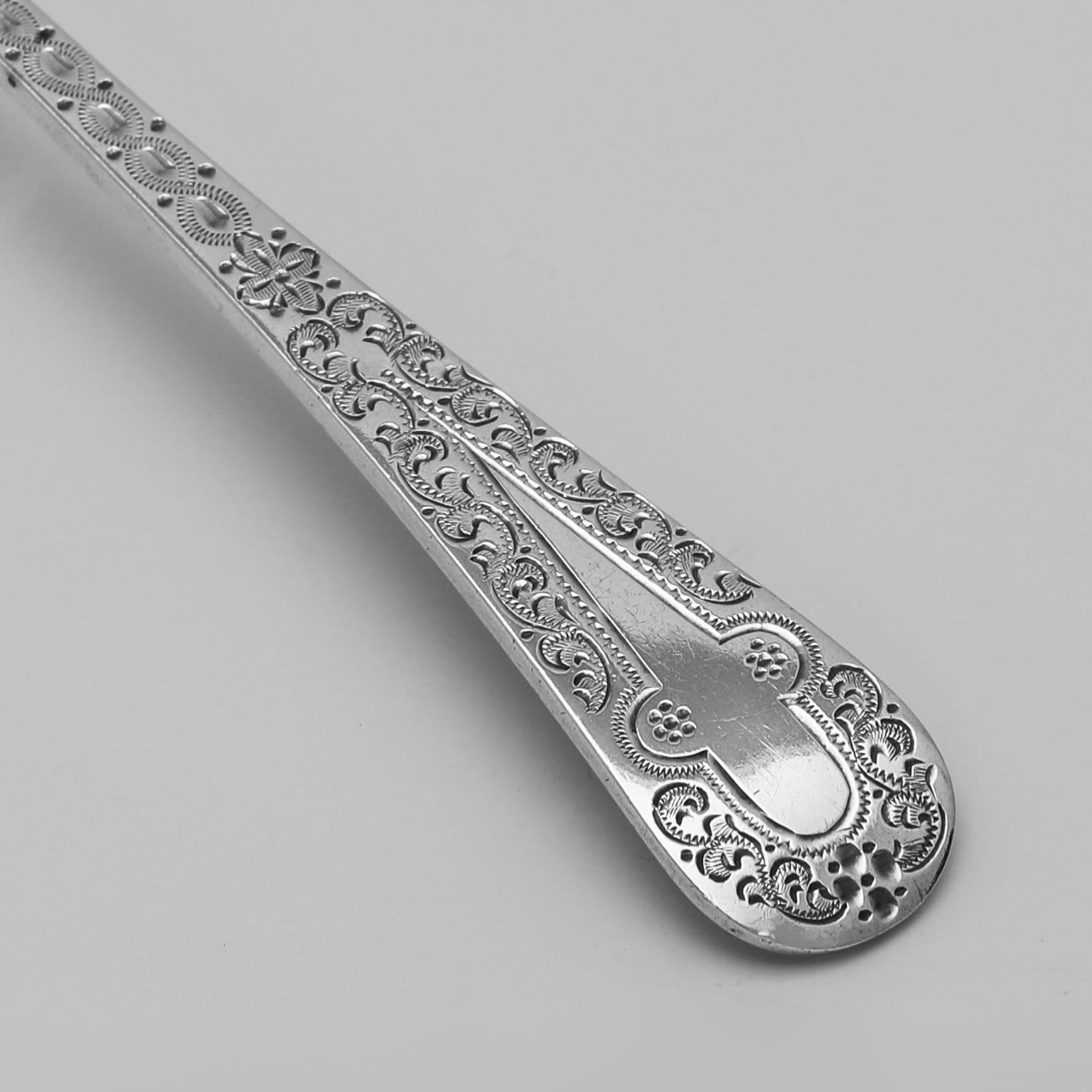 Viktorianisches Kinderbesteck aus Sterlingsilber und Perlmutt - Walker & Hall 1891 (Spätes 19. Jahrhundert) im Angebot