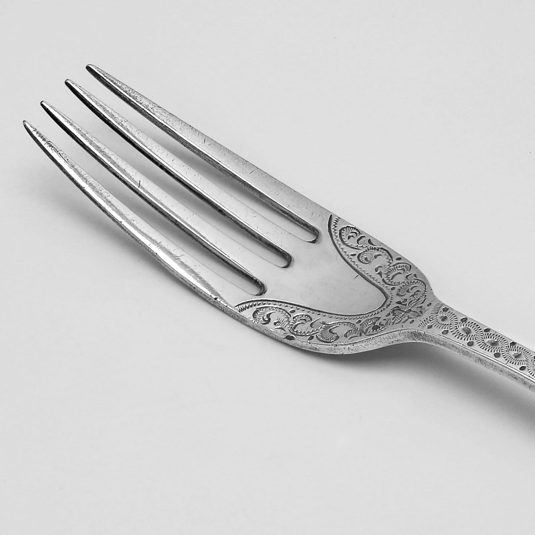 Viktorianisches Kinderbesteck aus Sterlingsilber und Perlmutt - Walker & Hall 1891 im Angebot 2