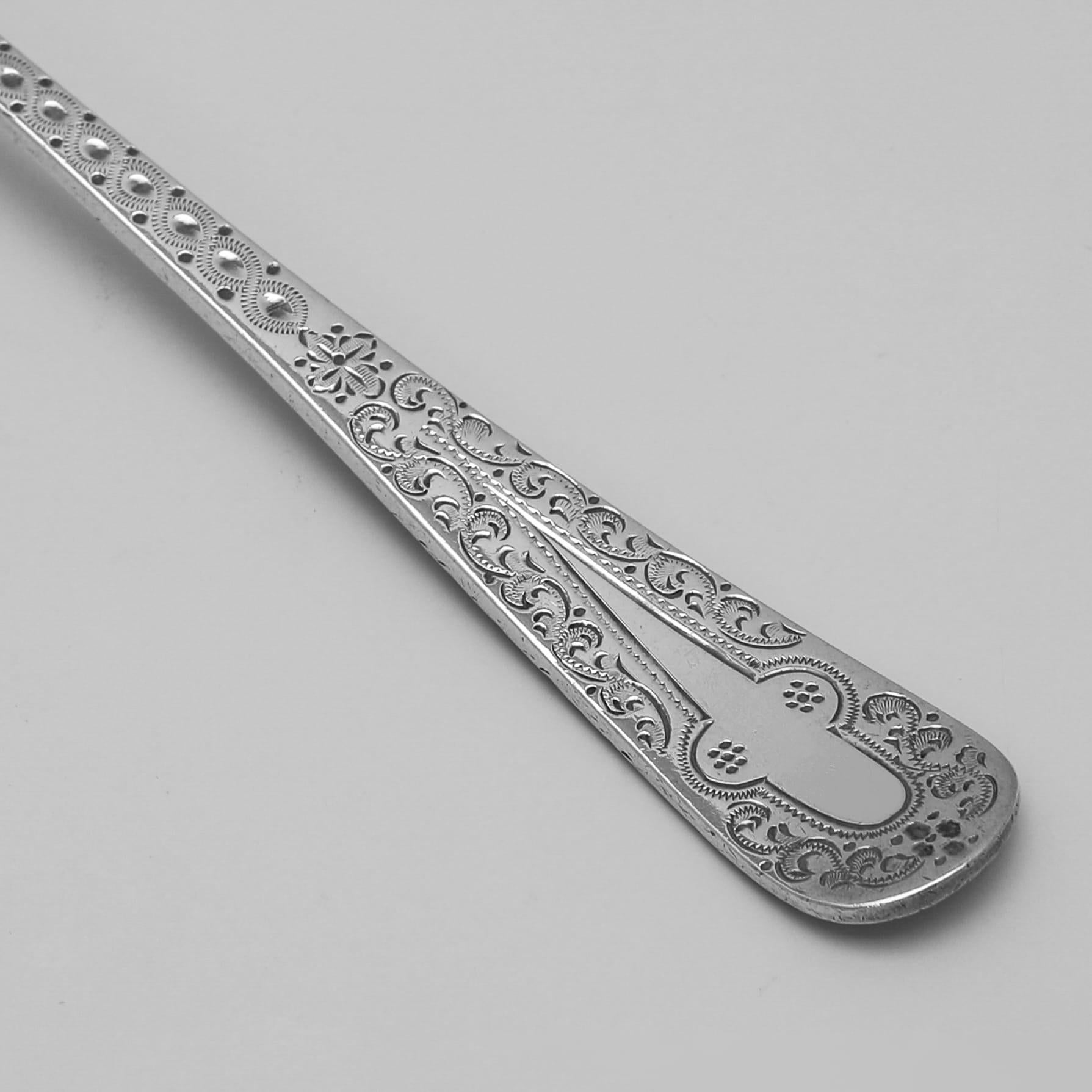 Viktorianisches Kinderbesteck aus Sterlingsilber und Perlmutt - Walker & Hall 1891 im Angebot 3
