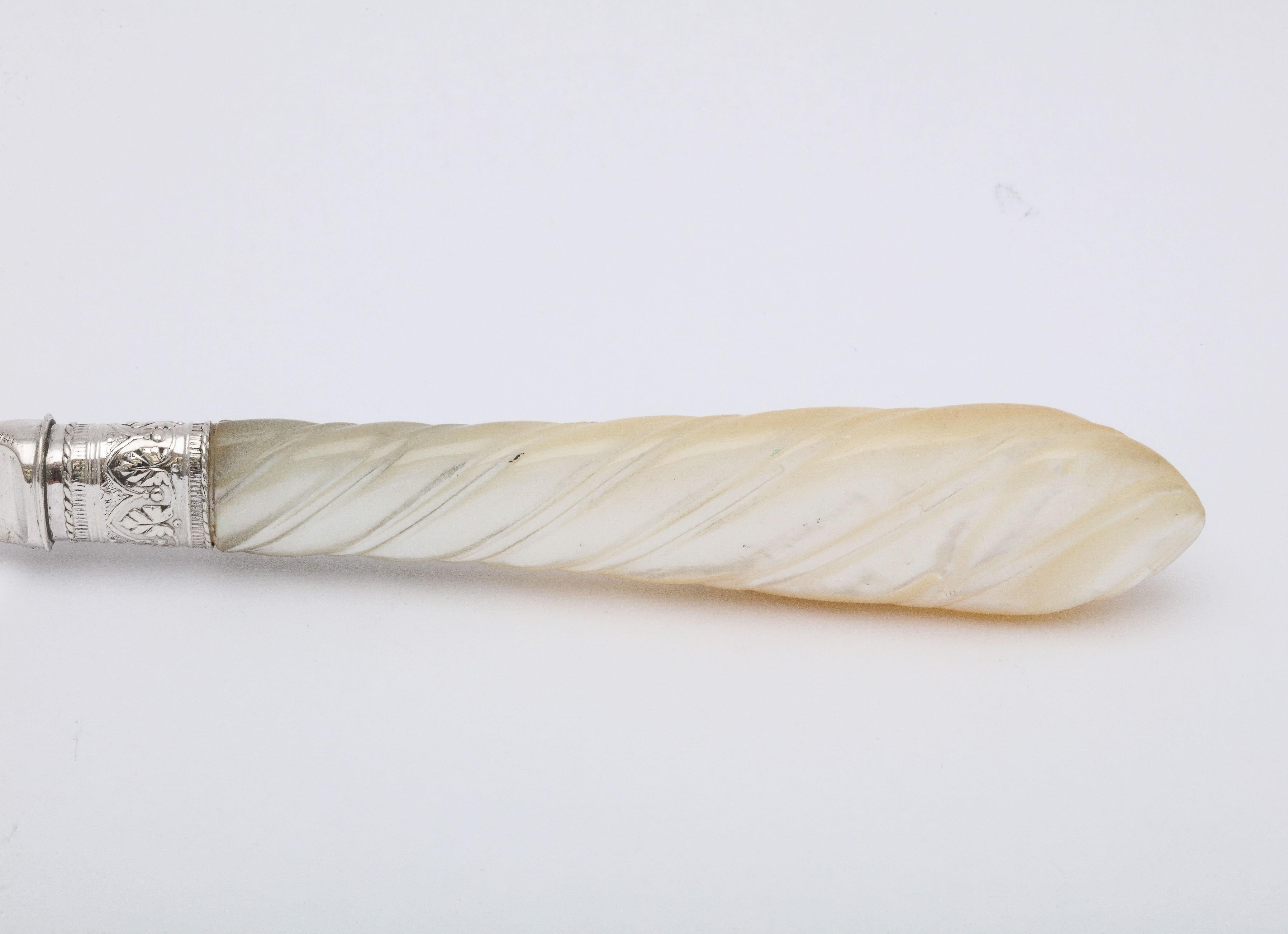 Victorian Sterling Silver and Mother-of-Pearl Letter Opener 3