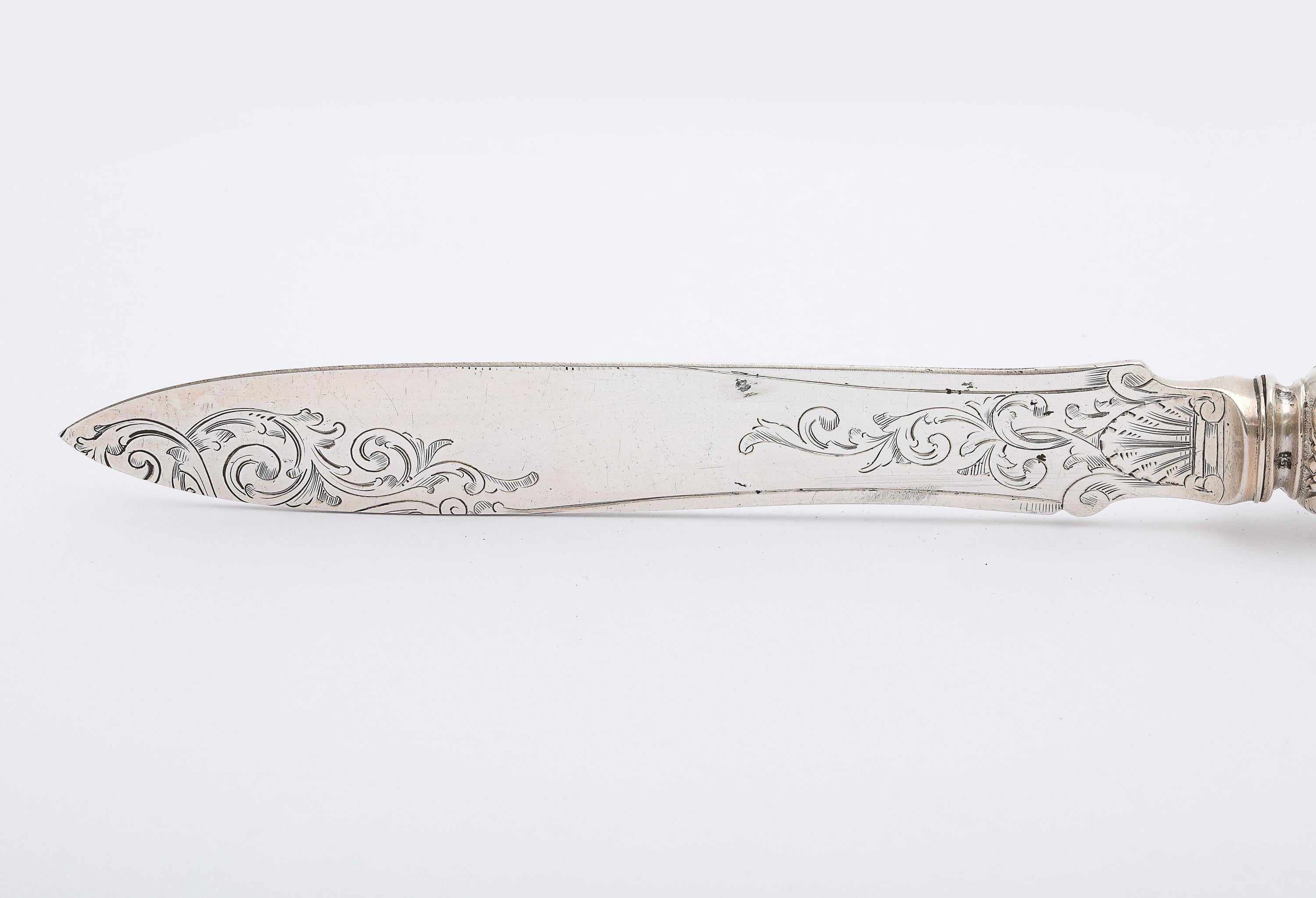 Viktorianischer Brieföffner aus Sterling Silber und türkisblauer Guilloche-Emaille im Angebot 6