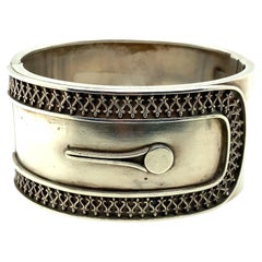 Victorian Sterling Silver Bangle Bracelet